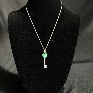Tiffany Heart Key Pendant Necklace